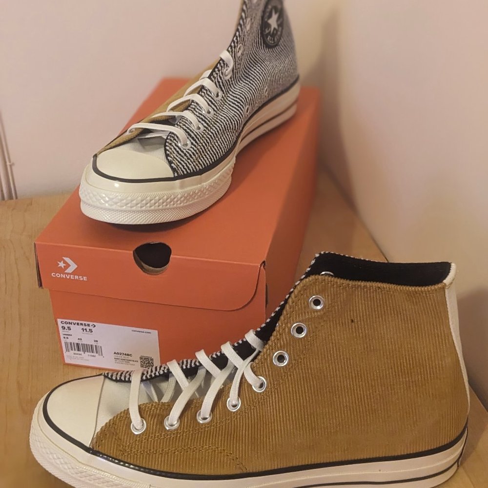 Funky Brand New Converse  High Tops - 9.5m